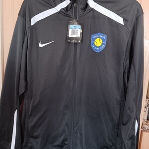 Nike Men's Charcoal Windbreaker with White Details